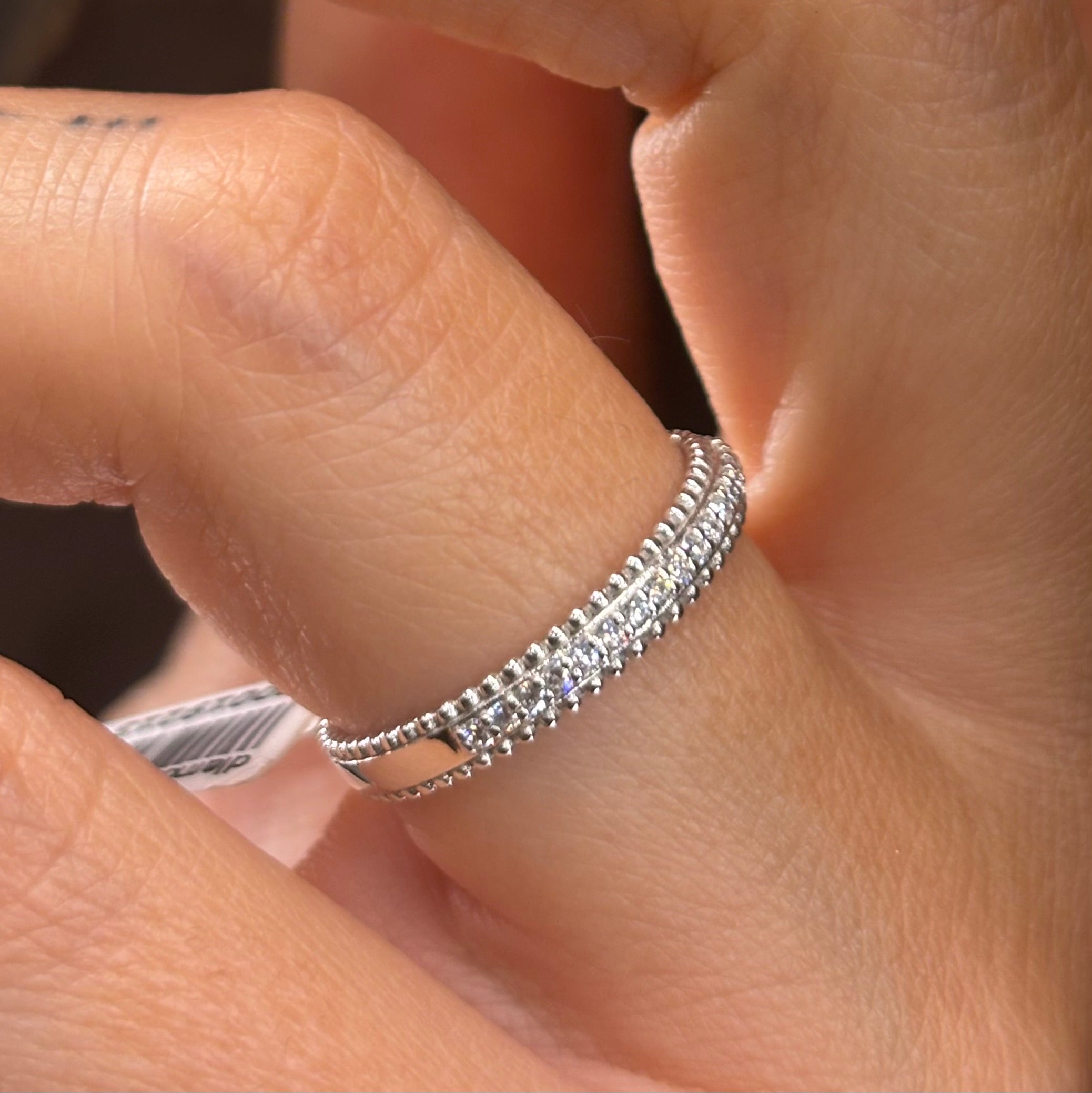 Диамантен пръстен от бяло злато 0.17 карата